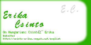 erika csinto business card